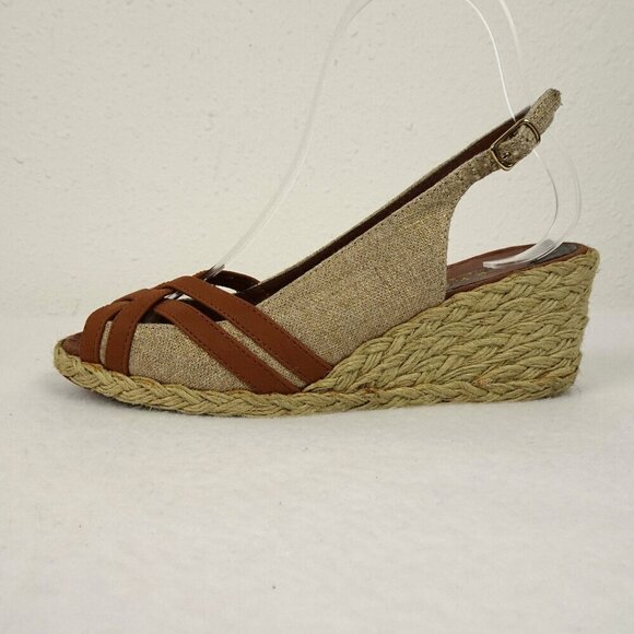 Lauren Ralph Lauren Shoes - Ralph Lauren Candice Wedge Sandals Women's Size Size 6 Brown Beige Career